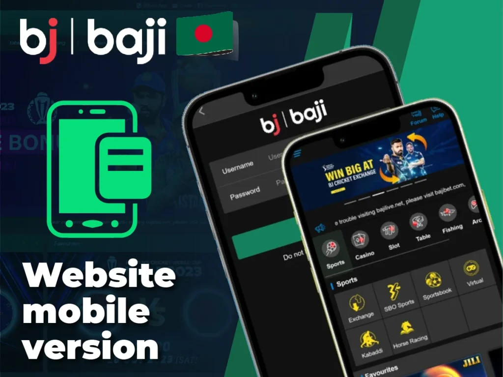 Baji999 mobile site version